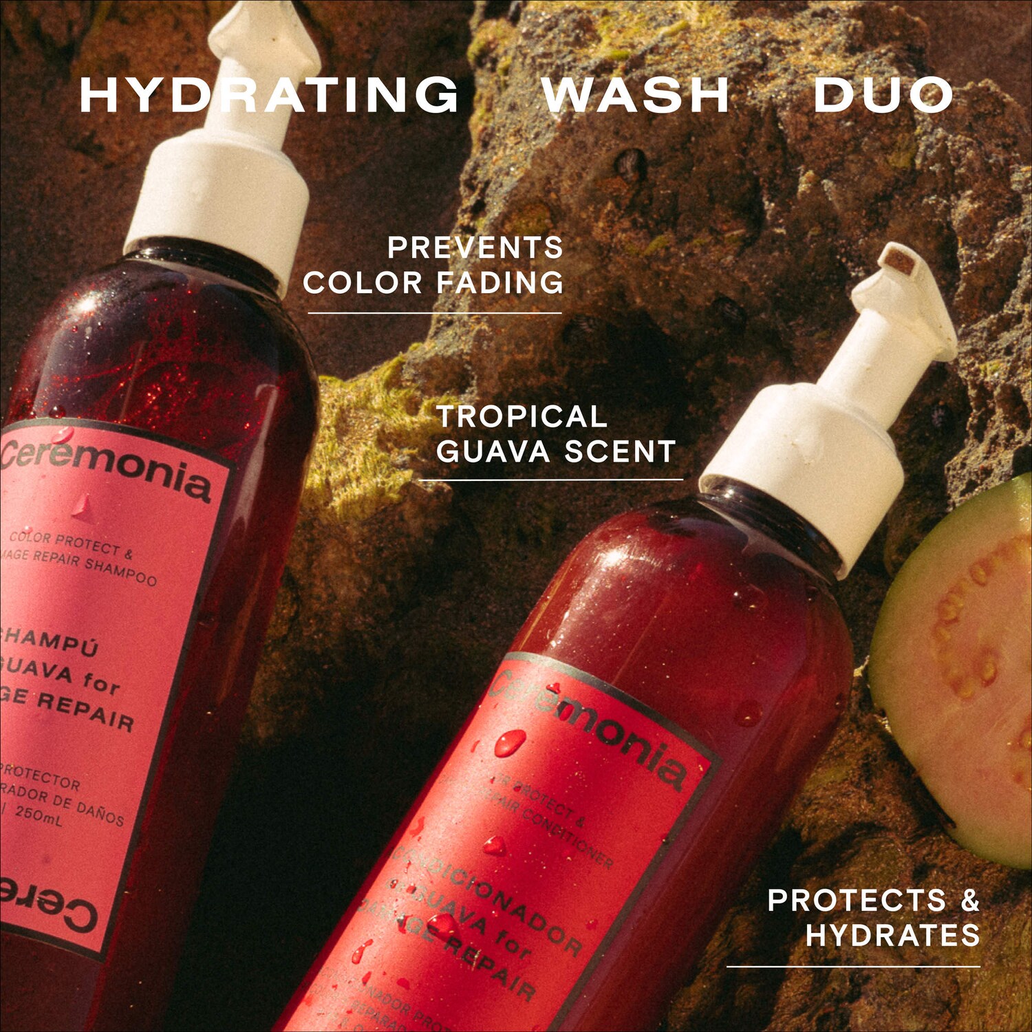 Guava Shampoo and Conditioner Duo for Damaged and Color Treated