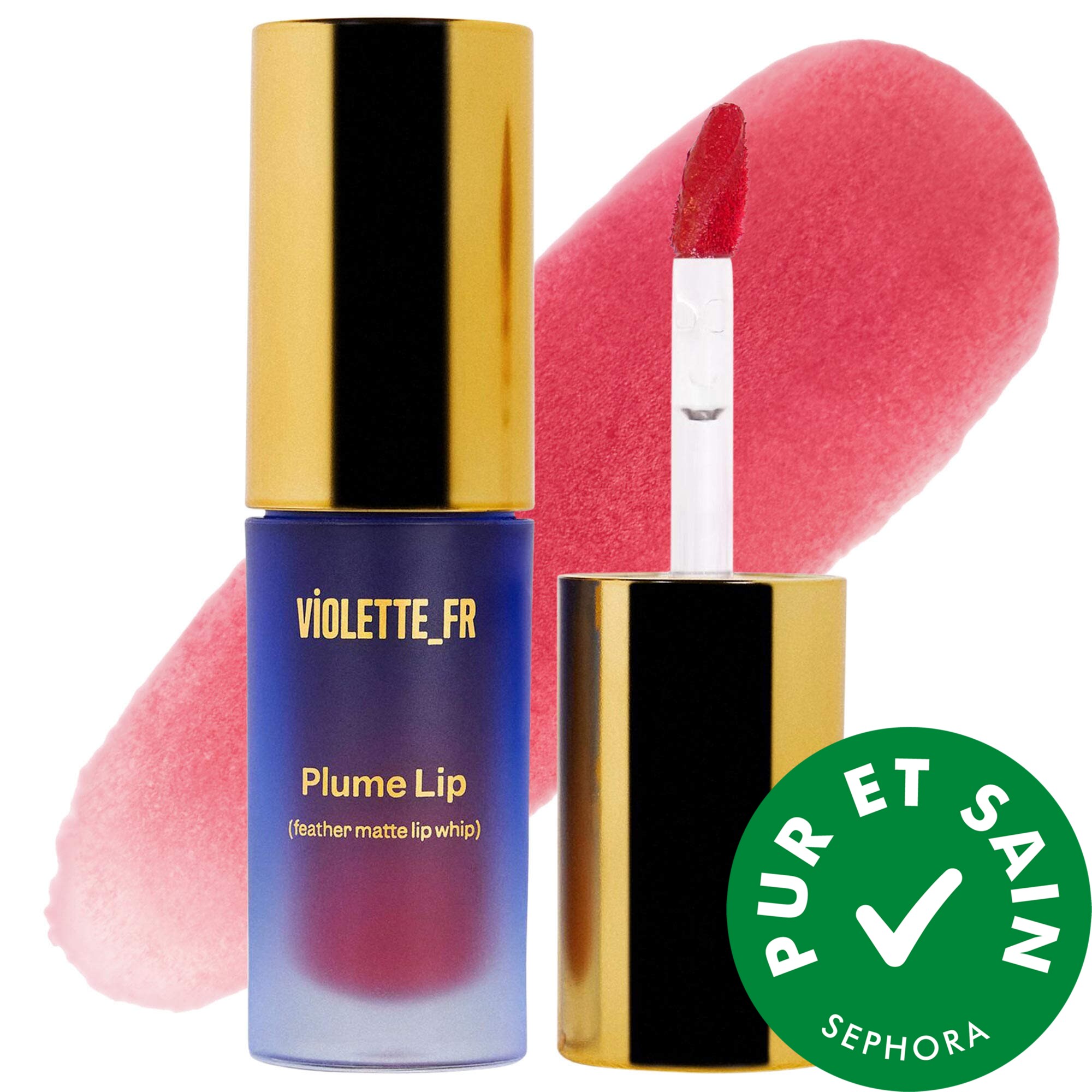VIOLETTE_FR Brillant à lèvres hydratant PLUME Lip Feather Matte Whip 0.12 oz/3.3 g