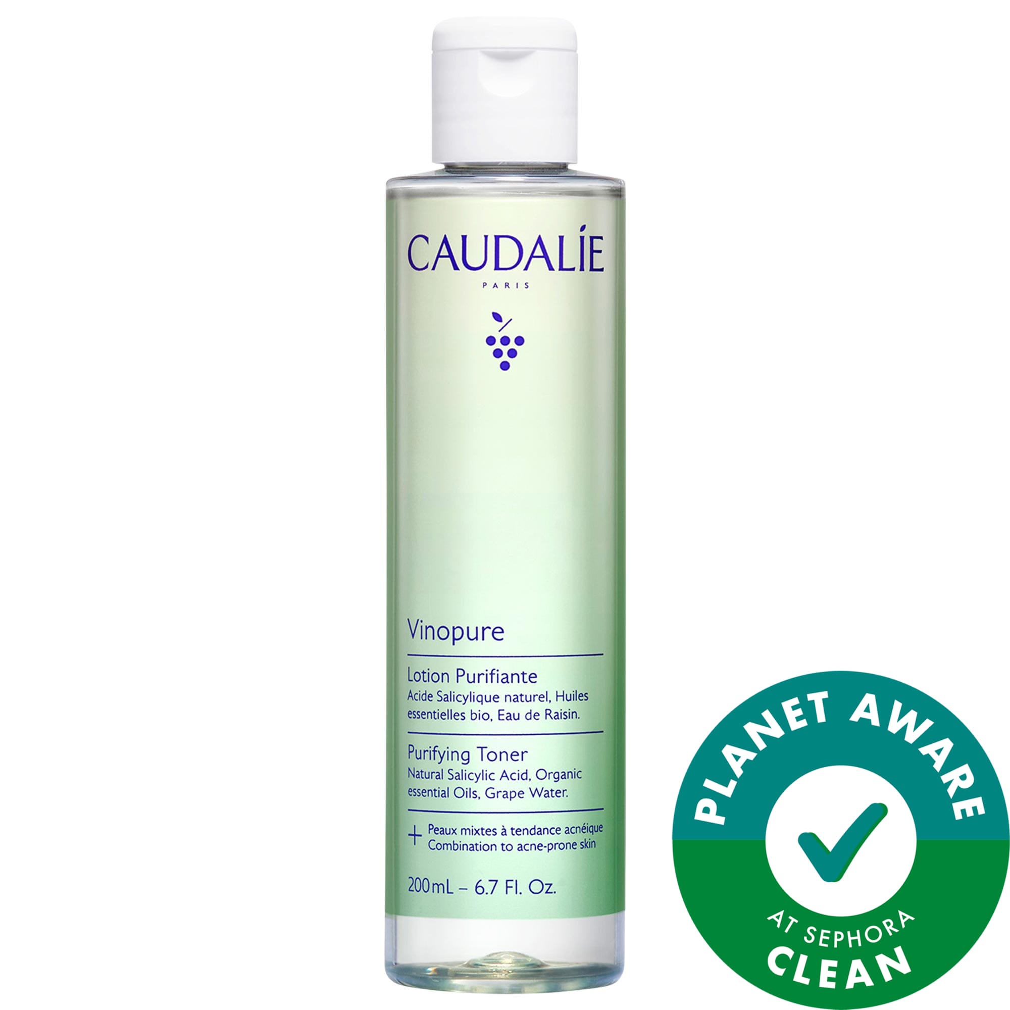 Caudalie Vinopure Salicylic Acid Pore Minimizing Toner 6.7 oz/200 mL