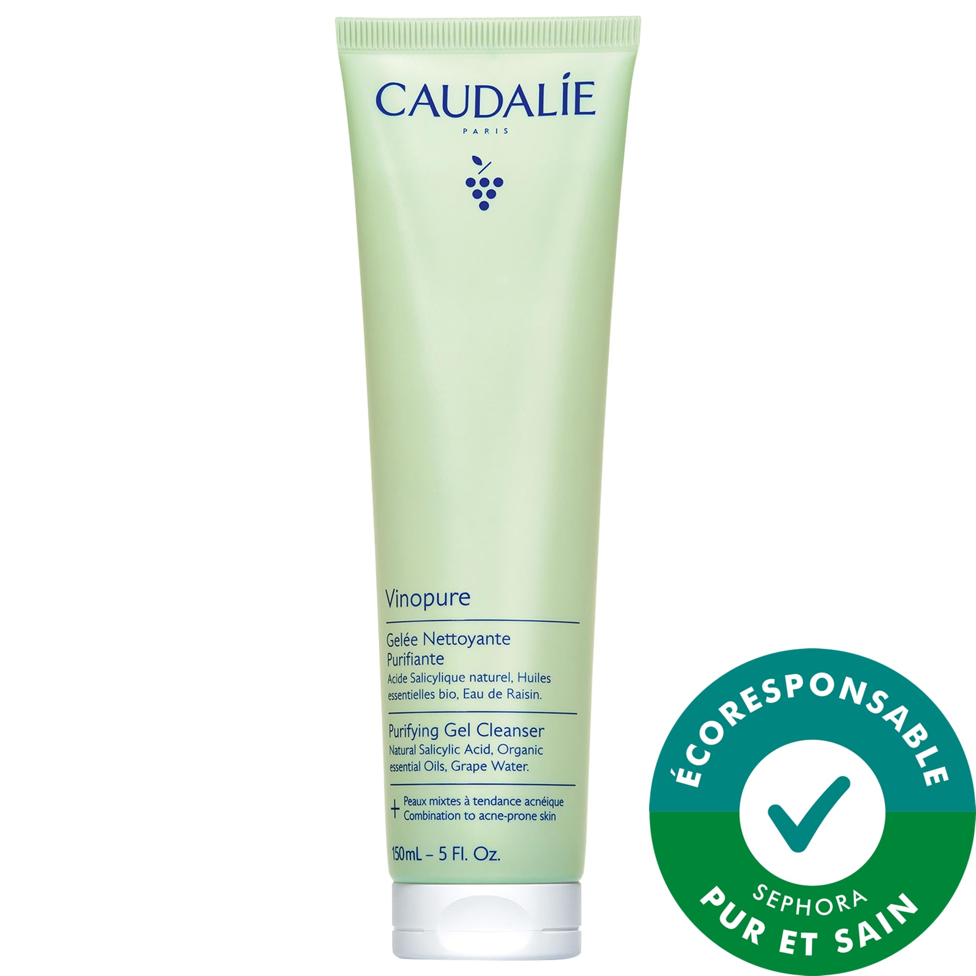 Caudalie Gel nettoyant purifiant pour les pores Vinopure 5 oz/150 mL