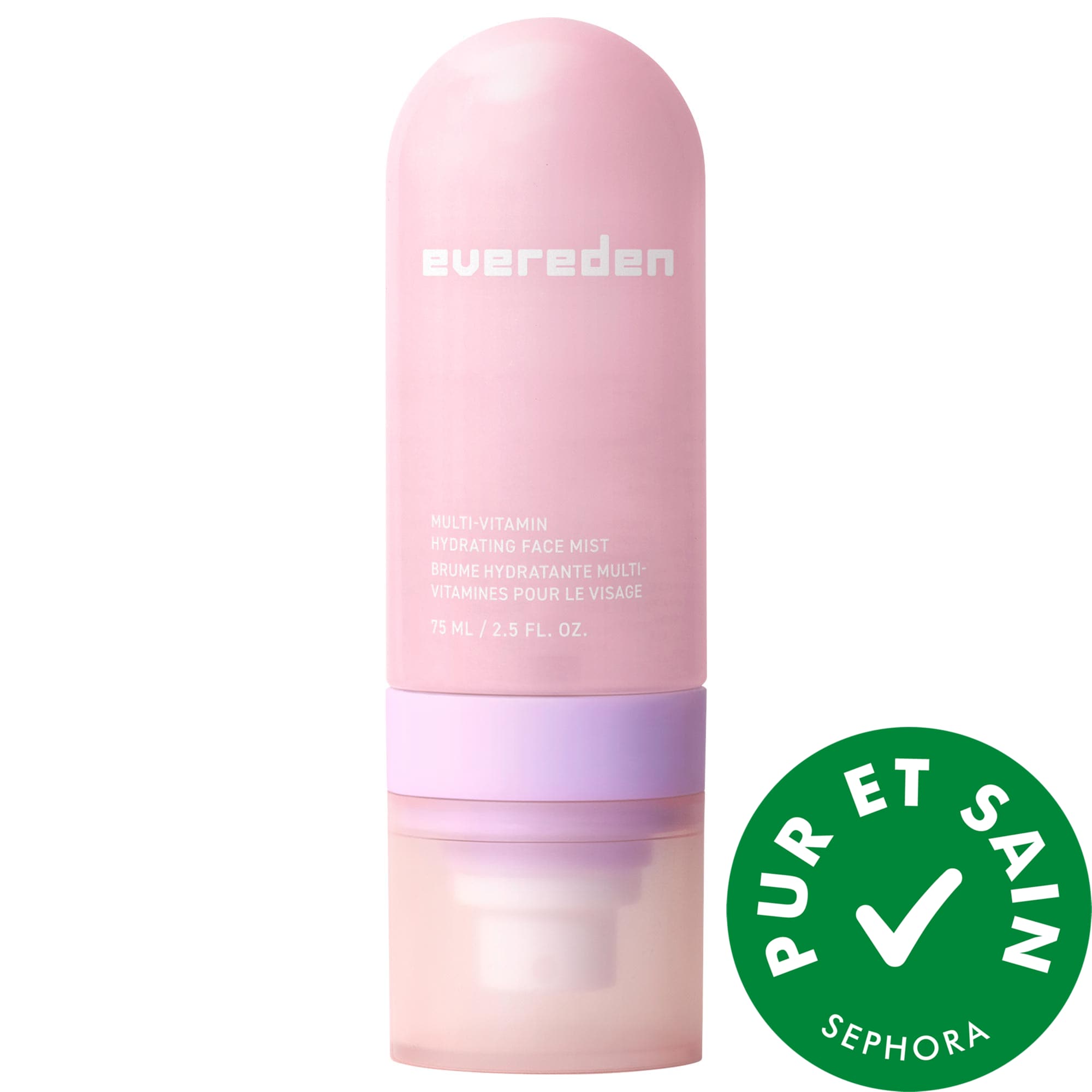 Evereden Brume hydratante multi-vitamines pour le visage avec vitamines B5 et B3 (niacinamide) 2.5 fl. Oz./75 mL