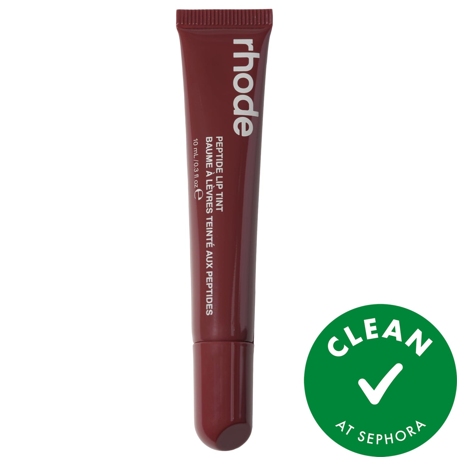 rhode Peptide Lip Tint Nourishing Glaze in PB&J - warm berry brown