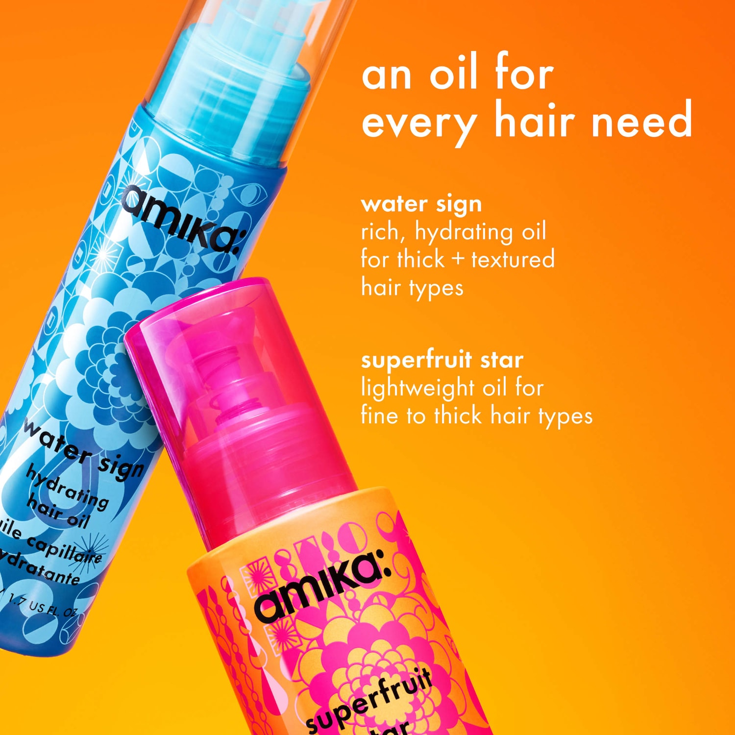 Mini Superfruit Star Lightweight Hair Styling Oil - amika | Sephora