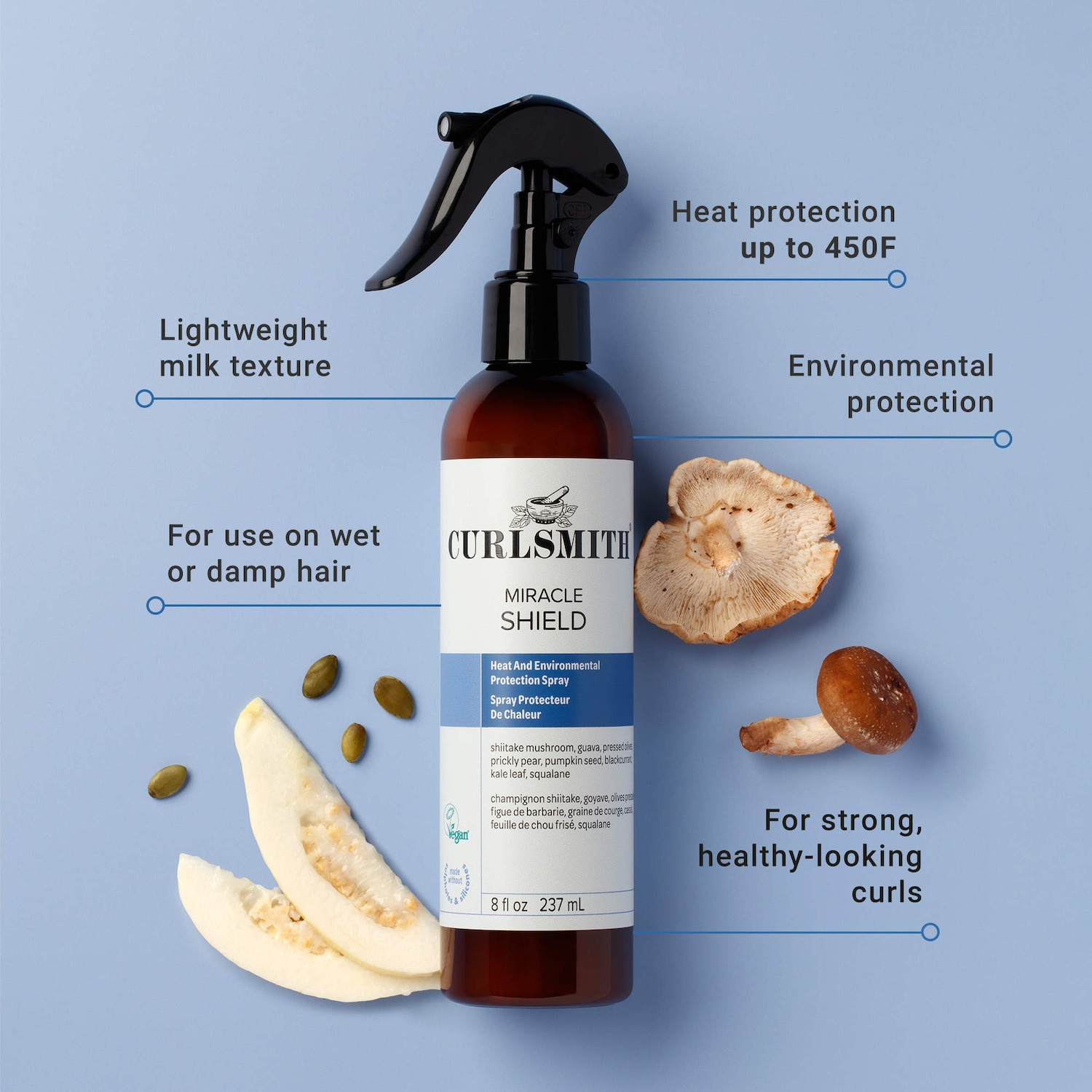 Curlsmith Miracle Curl Shield Heat Protection Spray - Thumbnail 3