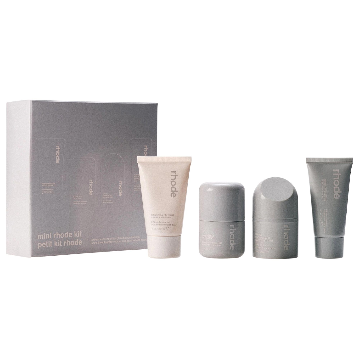 Мини-набор для ухода за кожей rhode Glazed Skincare Essentials — фото 1