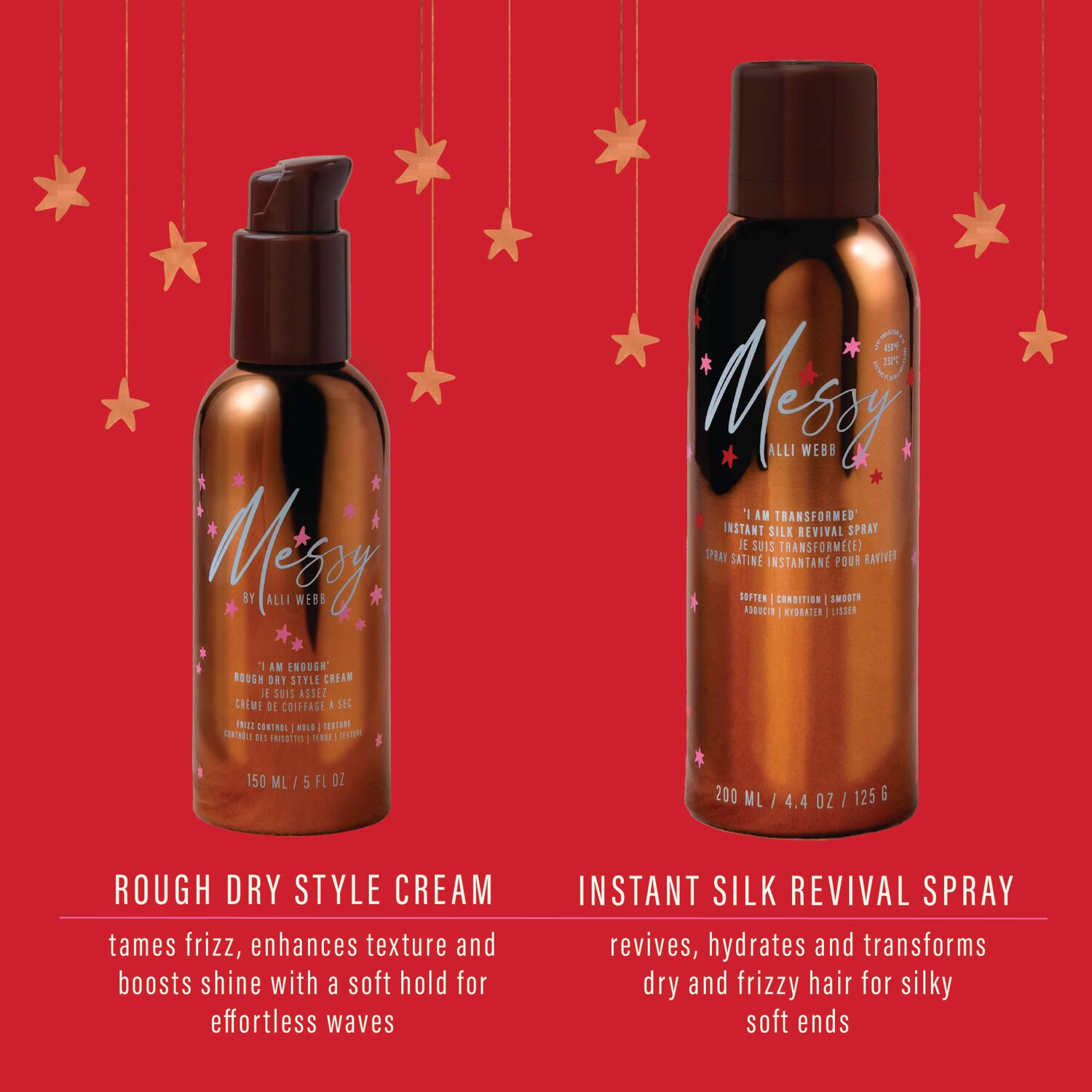 Rough Dry Hair Styling Cream & Instant Silk Revival Spray Gift Set