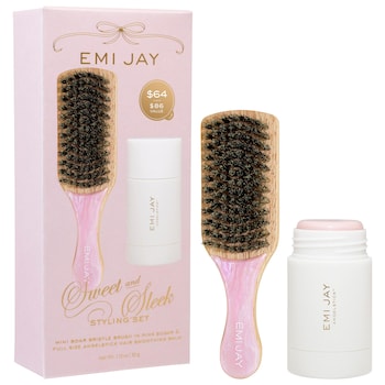 Sweet and Sleek Styling Gift Set with Angelstick™ and Mini Boar Bristle Brush - Emi Jay | Seph
