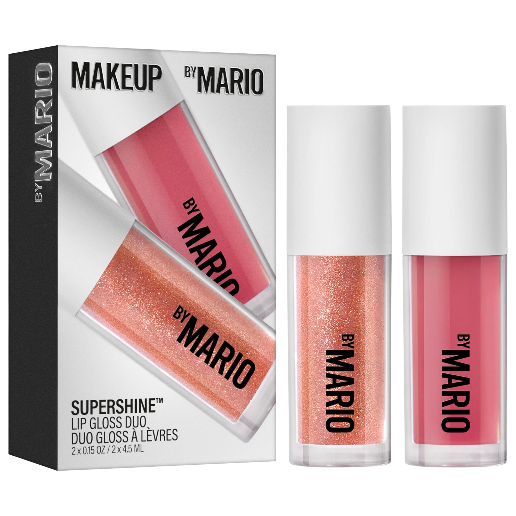 Makeup By Mario Hydrating Supershine Lip Gloss Duo Gift Set 2 X 0.17 Oz/2 X 5 ml