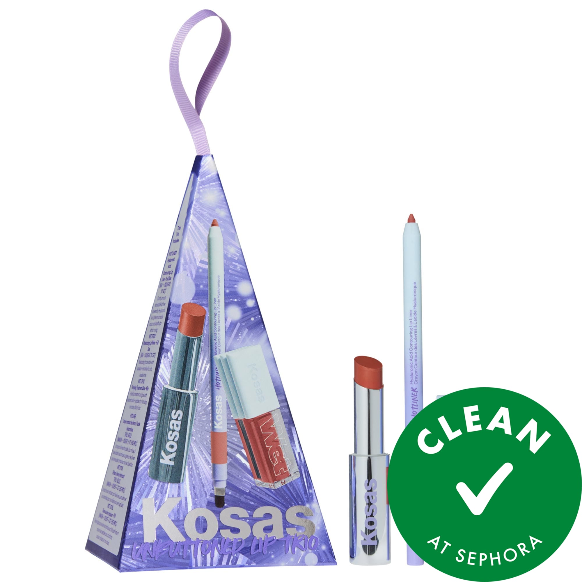 Unbuttoned Lip Liner, Lipstick, and Gloss Gift Set image number 0