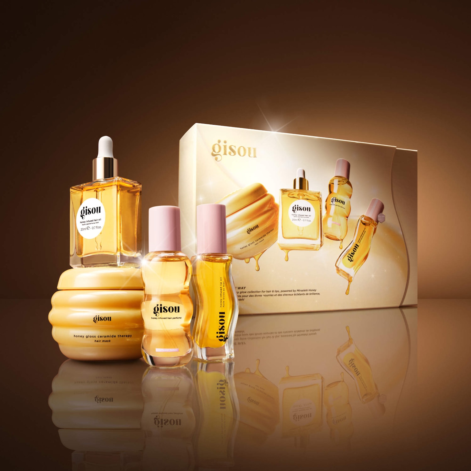 Glow All The Way Hair and Lip Gift Set - Gisou | Sephora