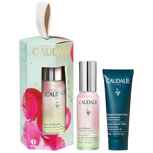 Подарочный дуэт Caudalie: эликсир красоты и детокс-маска