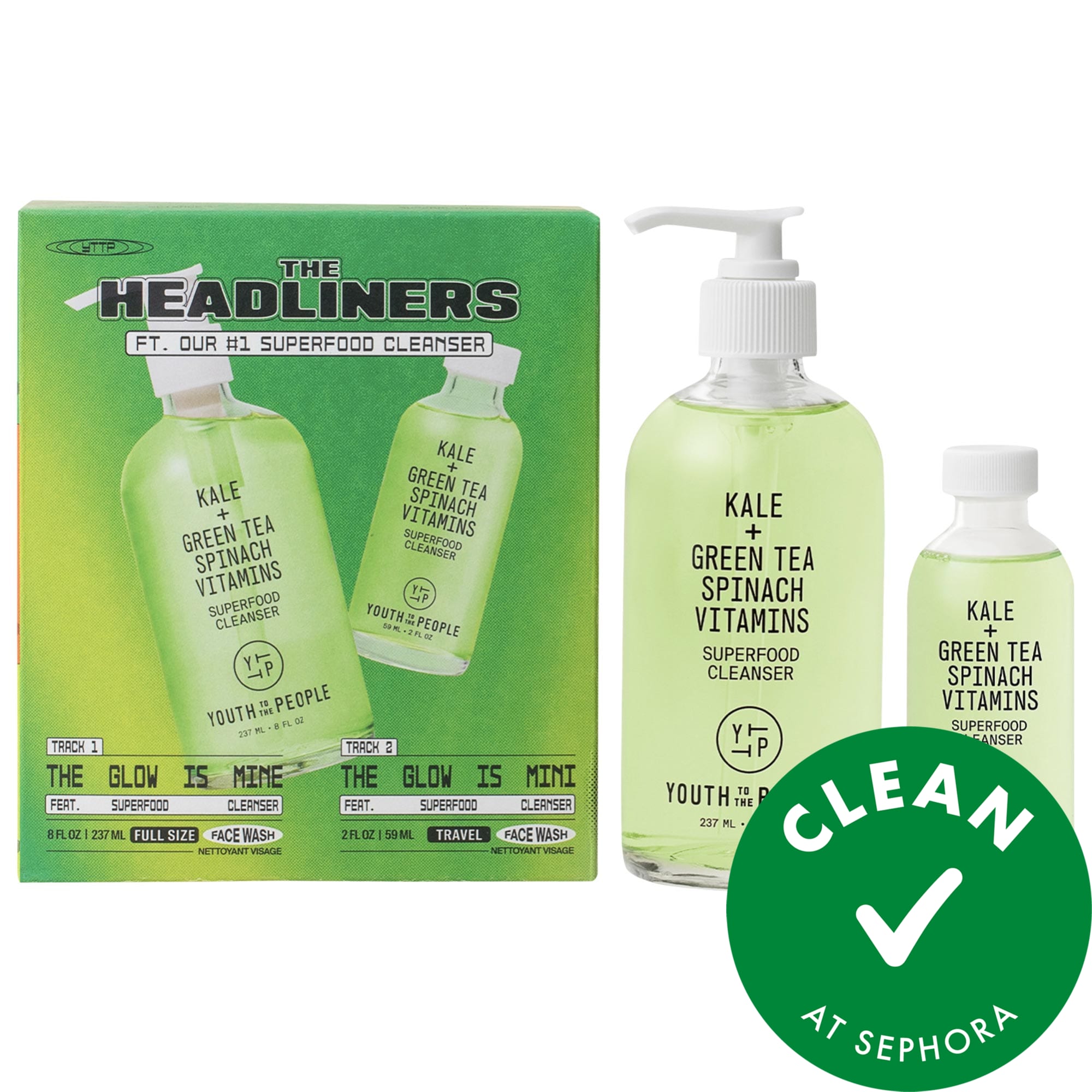 Youth To The People The Headliners Superfood Antioxidant Cleanser Skincare Set The Headliners Kit