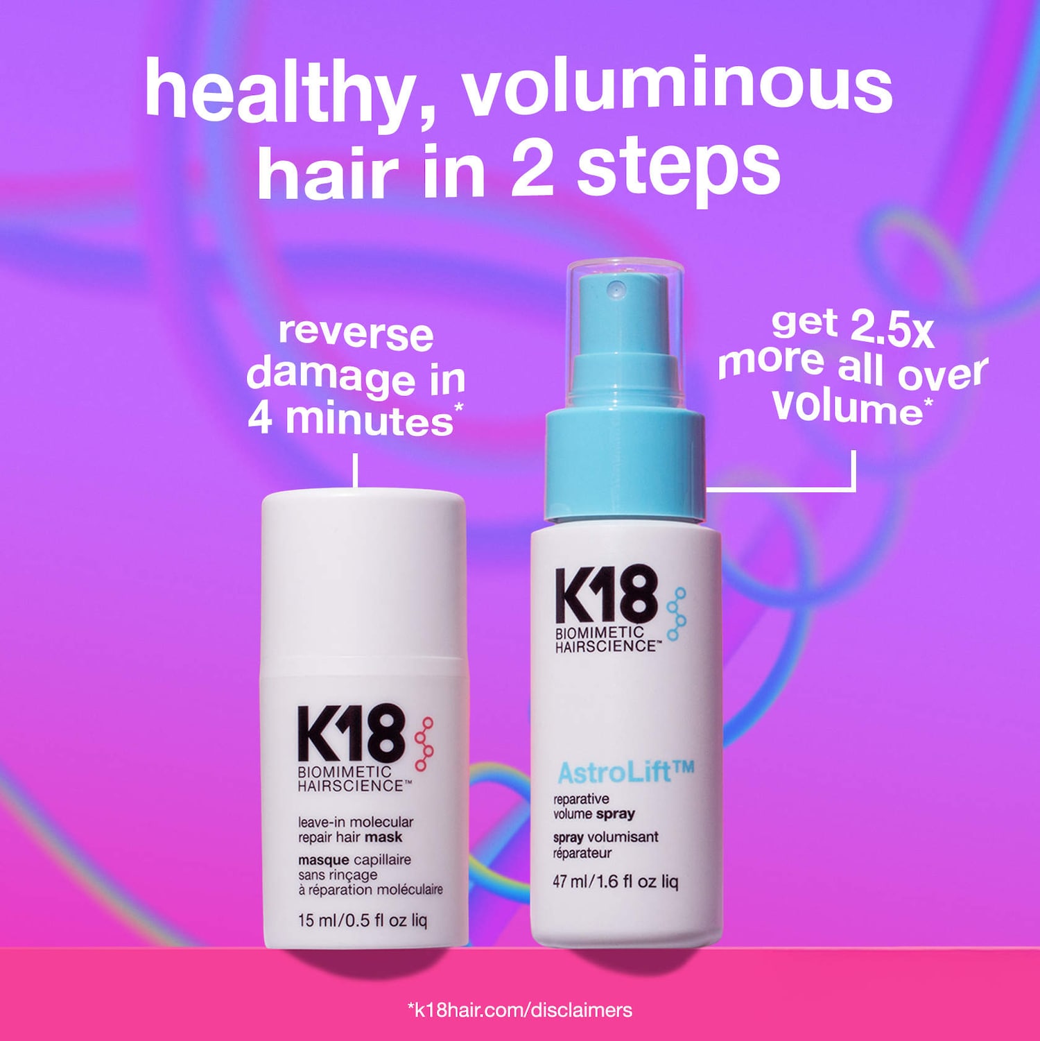 Healthy Volume Minis Hair Gift Set - K18 Biomimetic Hairscience