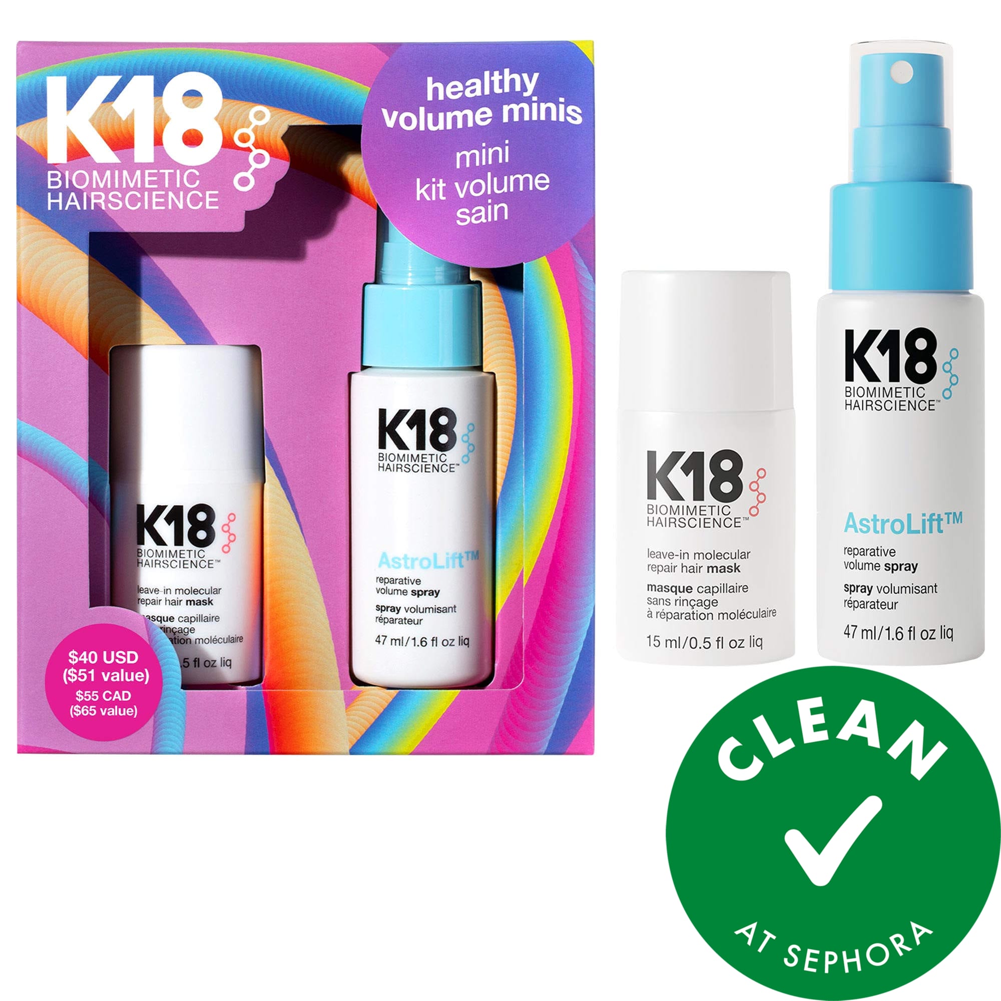 K18 Biomimetic Hairscience Healthy Volume Minis Hair Gift Set