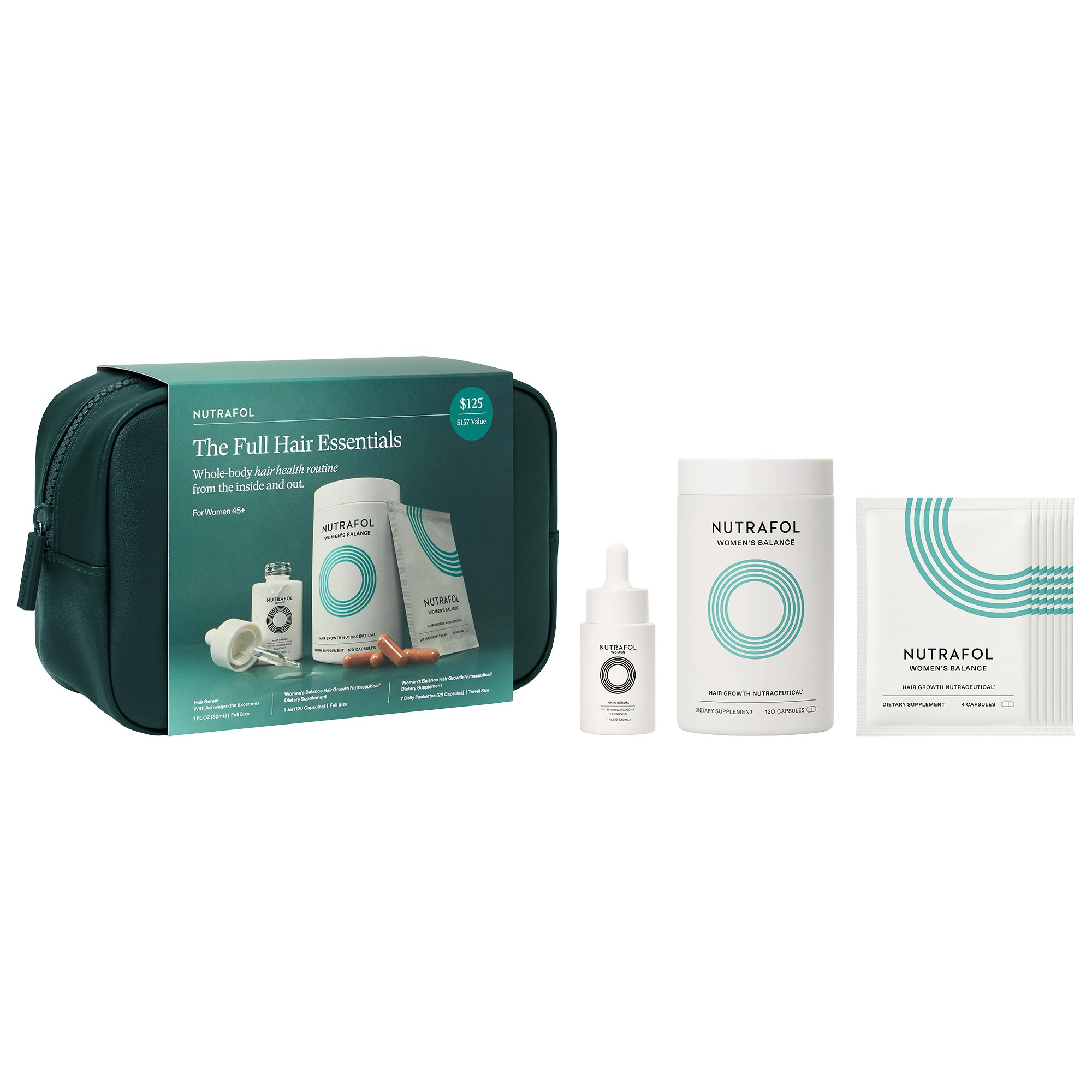 WOMEN'S BALANCE 45+ Hair Growth Supplements & Serum Gift Set for