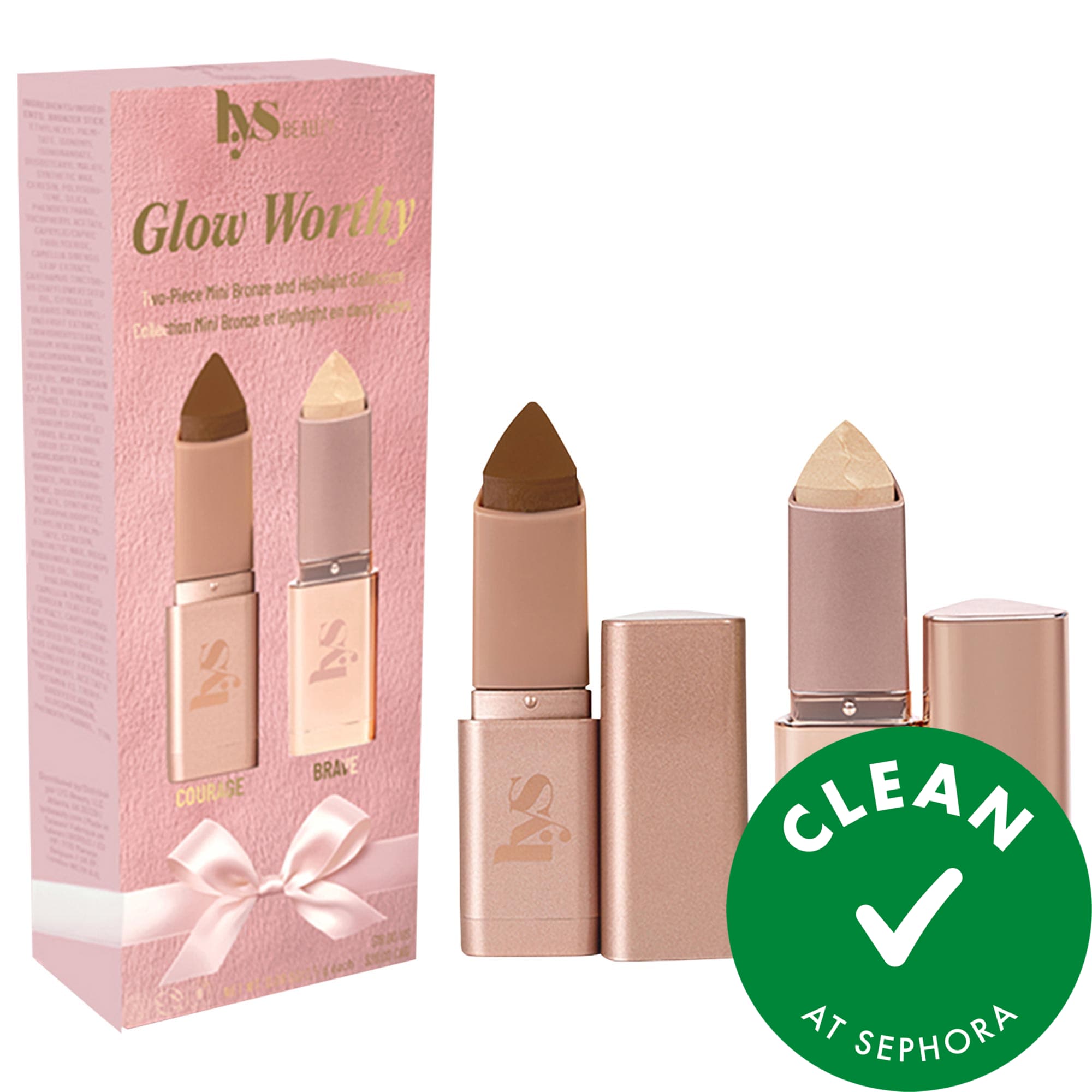 Thumbnail of LYS Beauty Mini Glow Worthy Light Bronzer and Highlighter 2-Piece Set Harmony/Brave