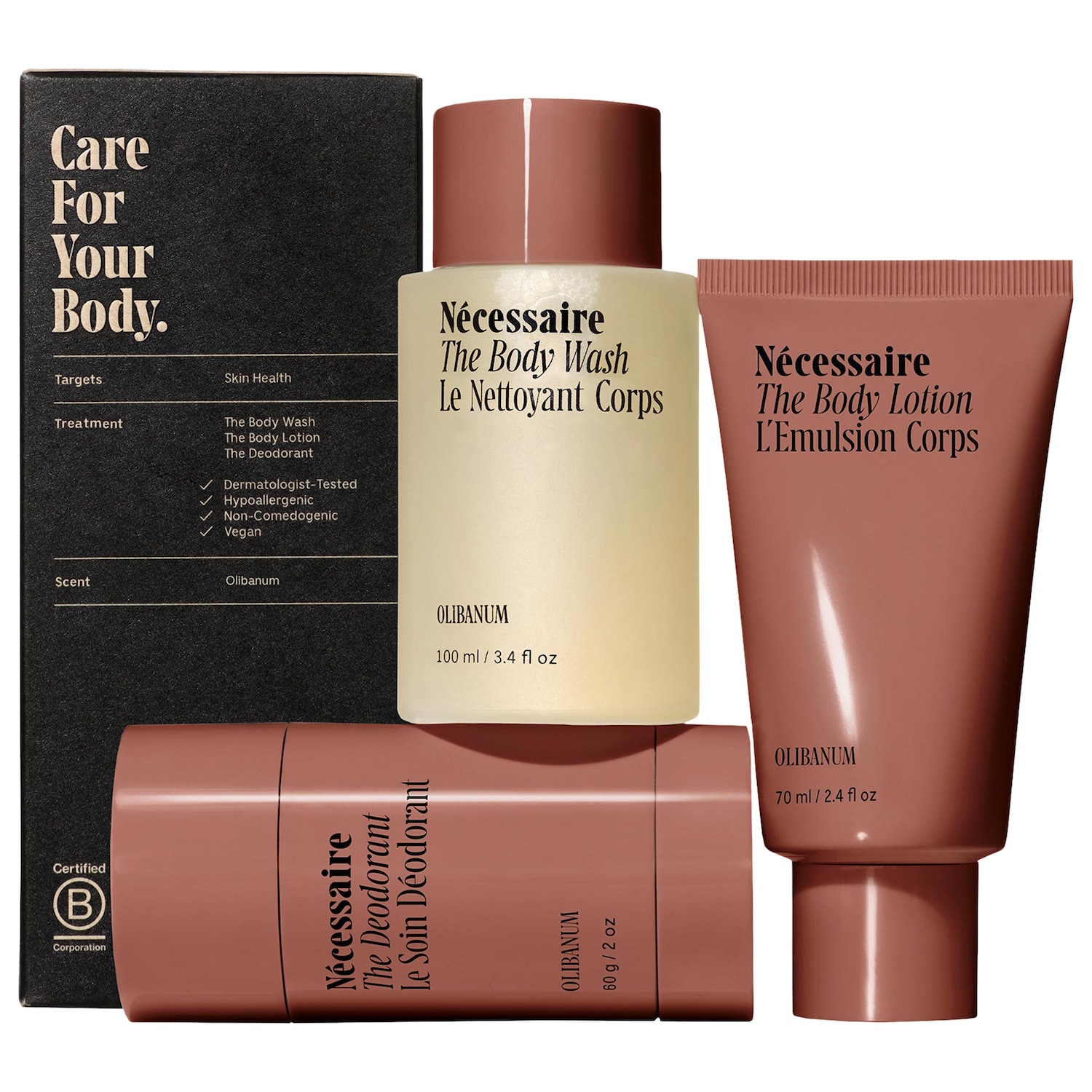 Набор для тела Nécessaire Olibanum Body Essentials, пробные и дорожные форматы