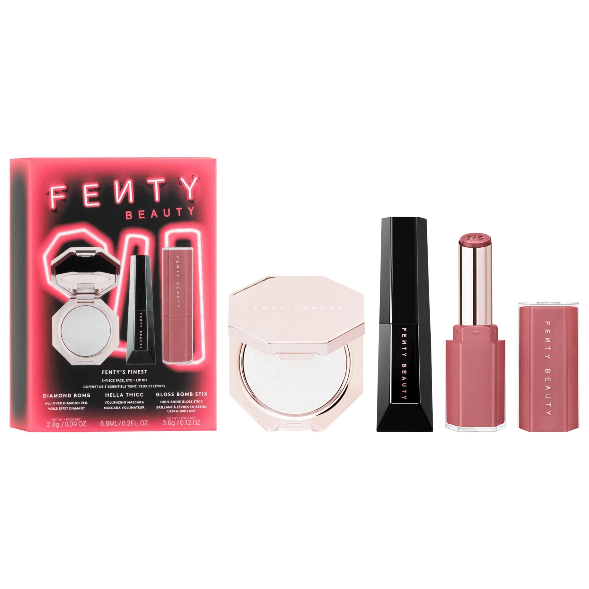 リップグロス 3色セット　fenty Fenty's Finest 3-Piece Face, Eye + Lip Kit - Fenty Beauty by