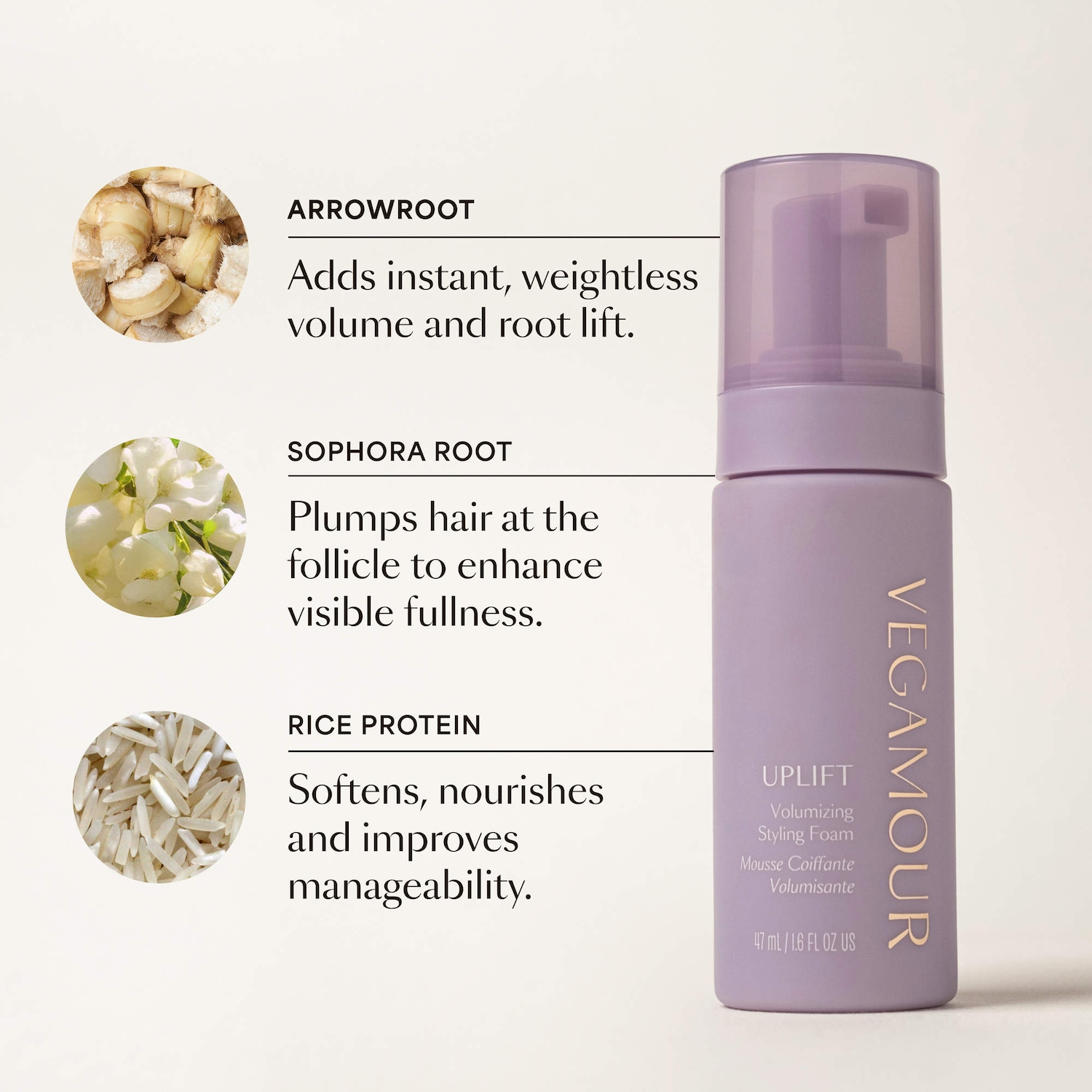 Vegamour Dry Shampoo and UPLIFT Hair Foam