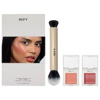 REFY - Cream Blush Duo with Duo Face Brush Gift Set