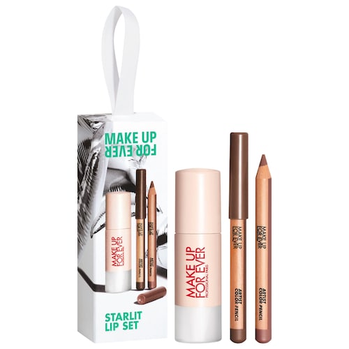 Мини-набор из трёх карандашей для губ и блеска Make Up For Ever Artist Color и Super Boost