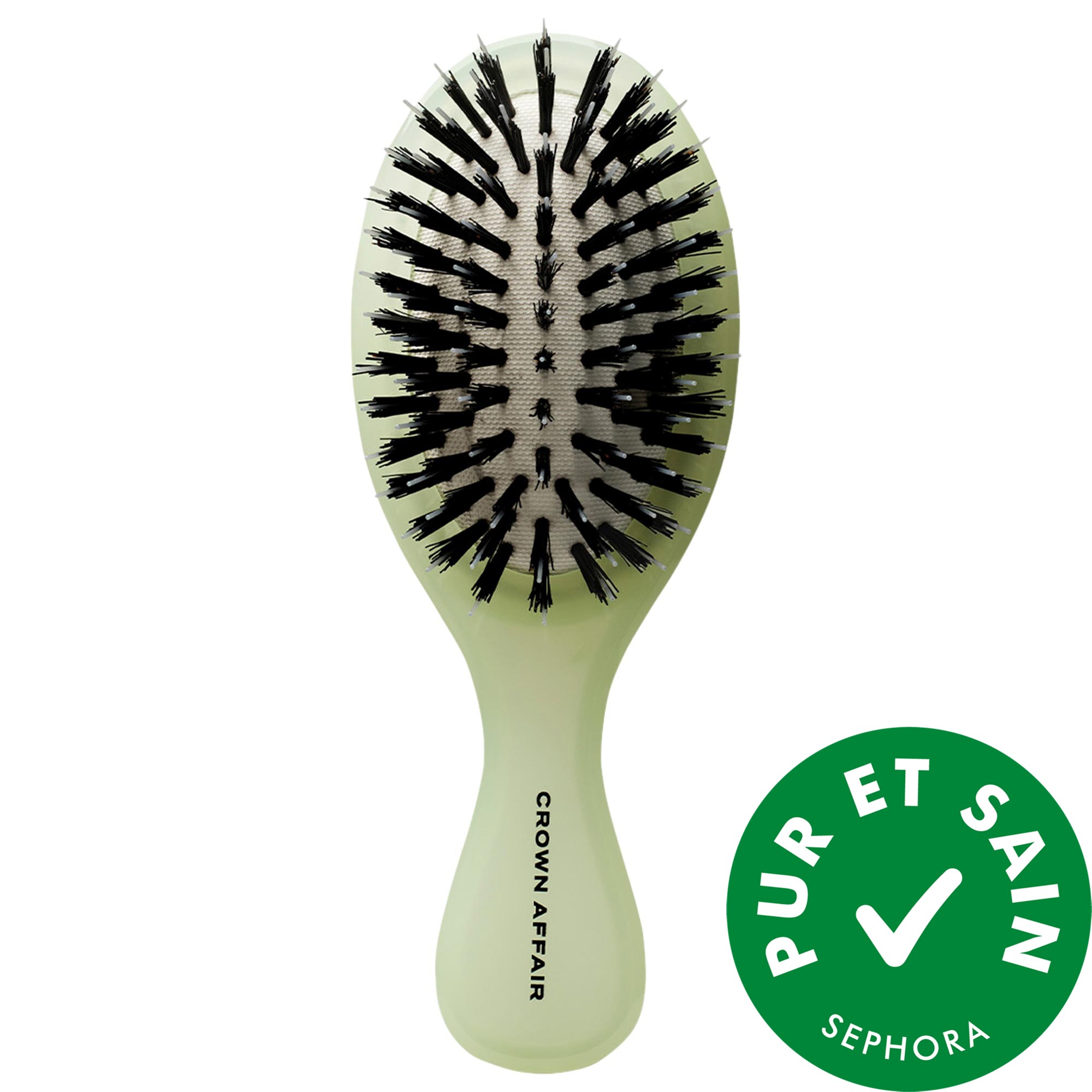 Crown Affair La minibrosse à double poils de sanglier n° 001 pour toutes les textures de cheveux
