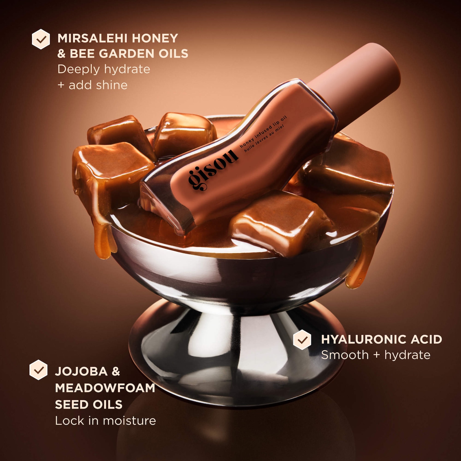 Honey Infused Hydrating Lip Oil - Gisou | Sephora