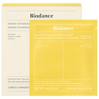 Biodance - Radiant Vita Niacinamide Real Deep Mask – 4 Pack for Brightening Dull Skin & Dark Spot Care