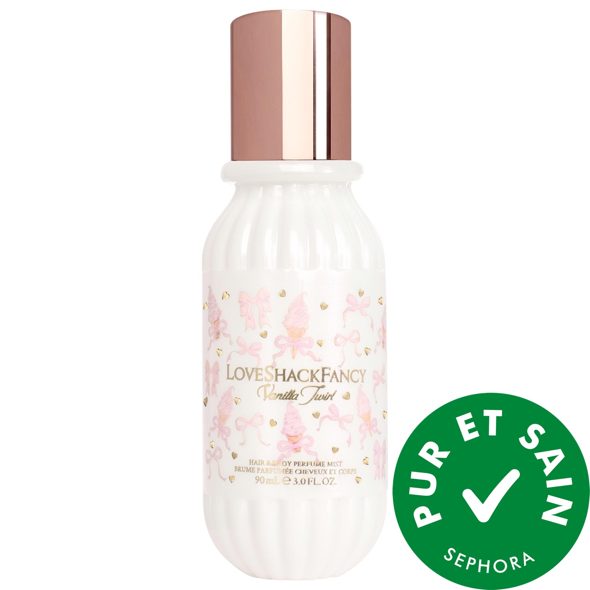 LoveShackFancy Minibrume parfumée cheveux et corps Vanilla Twirl 3oz/90mL
