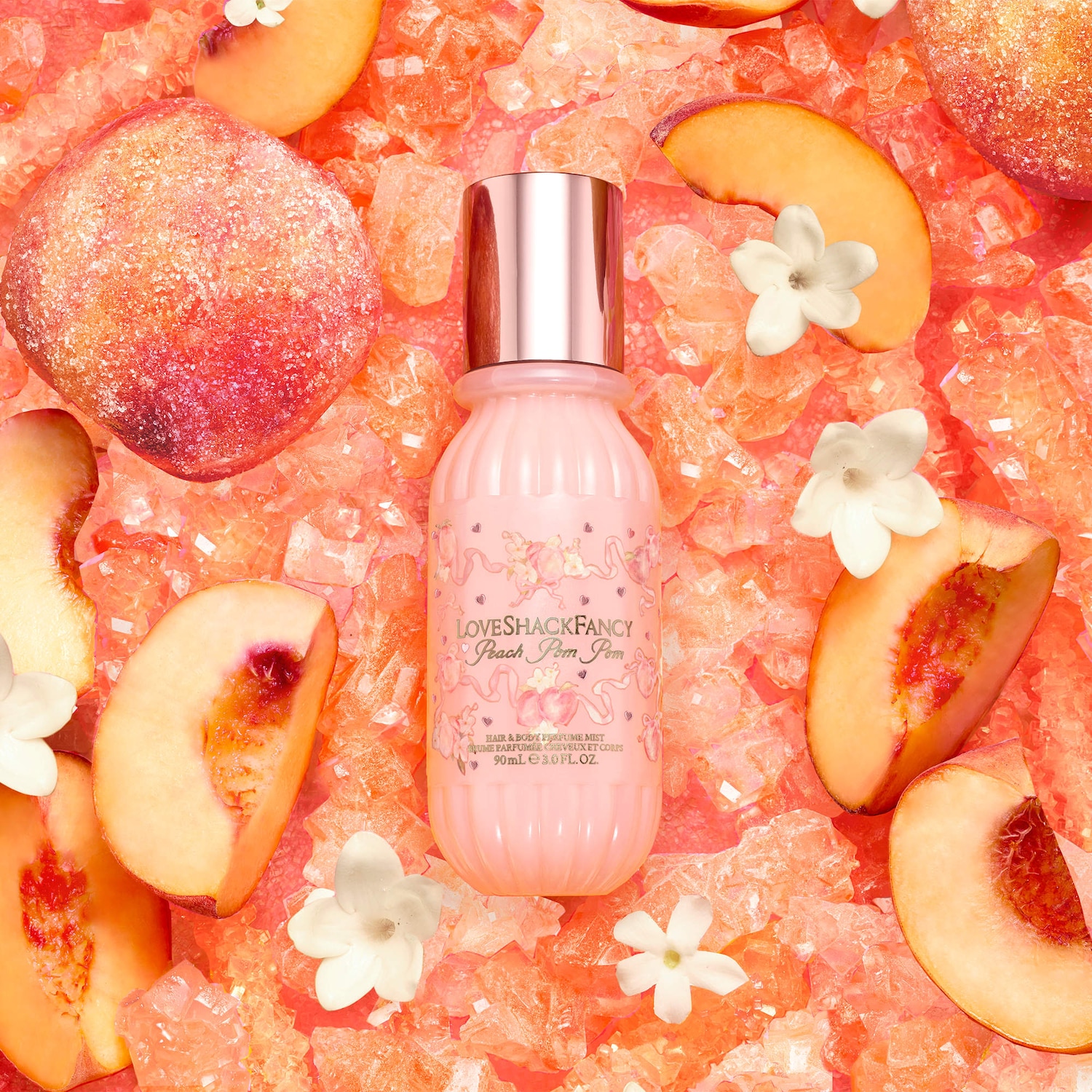 Peach Pom Pom Hair & Body Perfume Mist - LoveShackFancy | Sephora