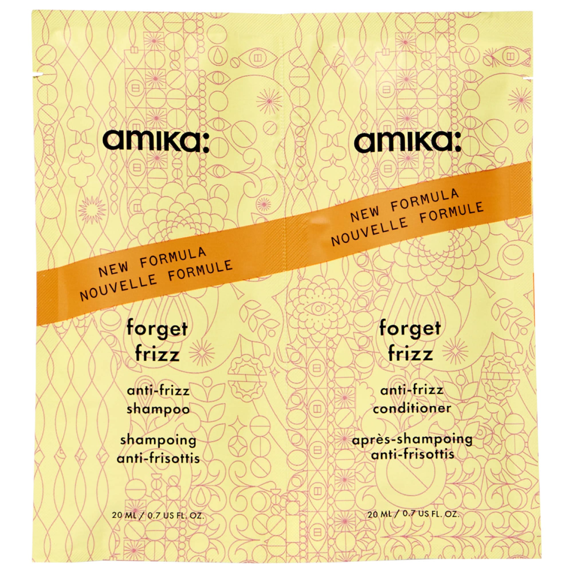 Forget Frizz Anti-Frizz shampoo + conditioner duo sachet 20ml