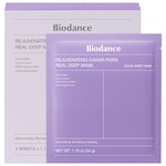 Biodance - Rejuvenating Caviar PDRN Real Deep Mask - 4 Pack for Natural Skin Renewal & Firming