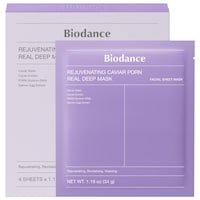 Biodance - Rejuvenating Caviar PDRN Real Deep Mask - 4 Pack for Natural Skin Renewal & Firming