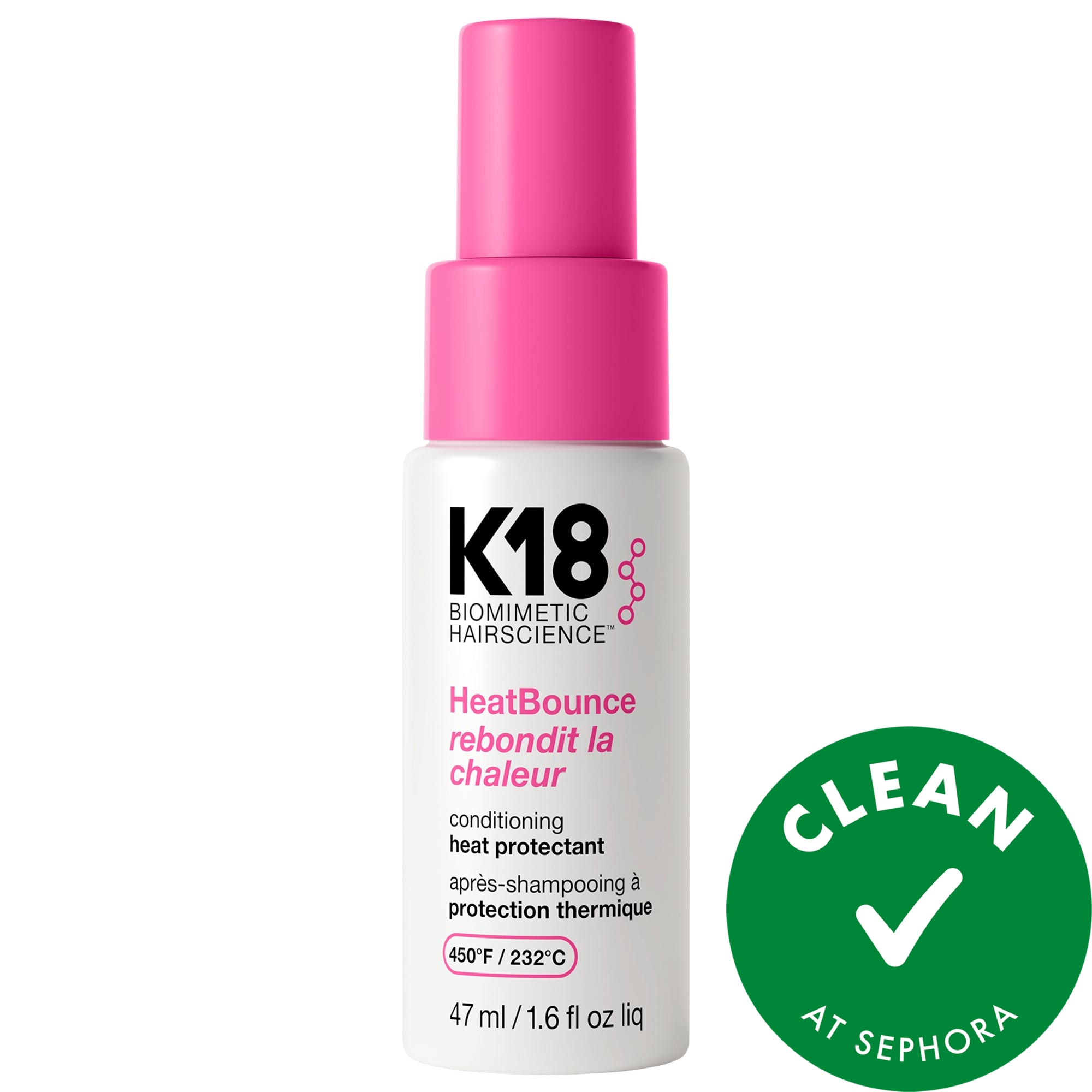 K18 Biomimetic Hairscience Mini HeatBounce™ Leave-In Conditioner Heat Protectant 4 oz/118 mL