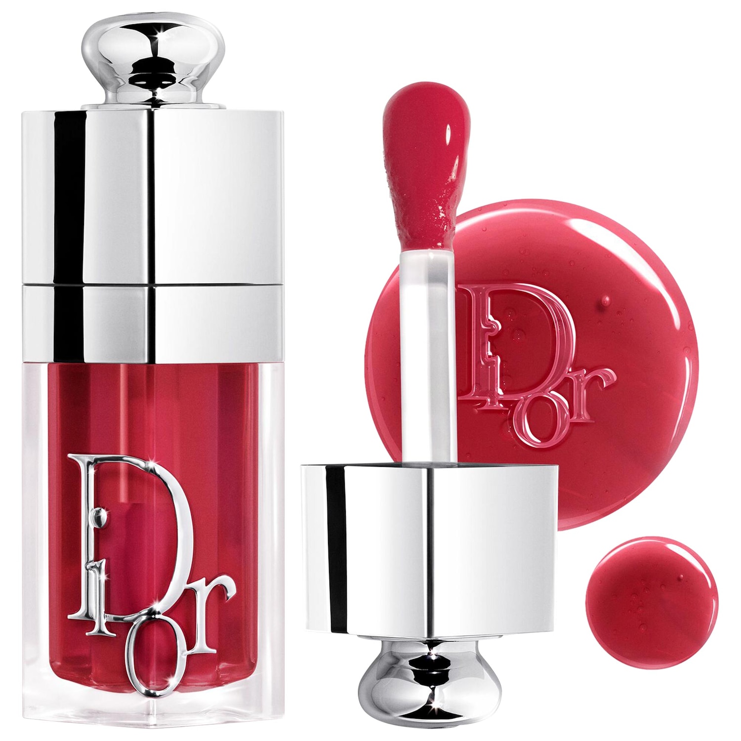 DIOR Lip Glow Oil Hydrating High-Shine Gloss in 046 Cranberry