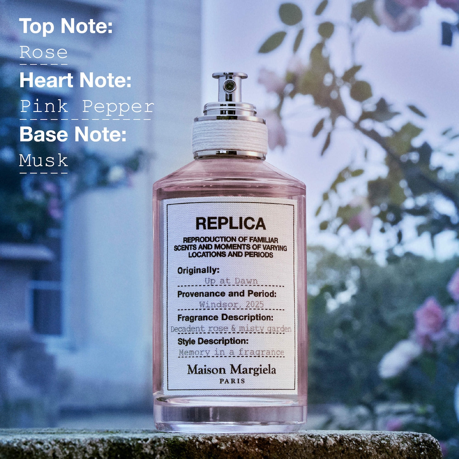 Maison Margiela REPLICA Up at Dawnミニ巾着付き Up at Dawn Eau de Toilette with Rose, Pink Pepper, and Musk Travel