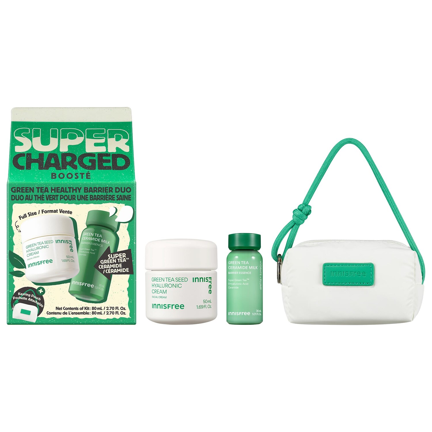 Набор innisfree Green Tea Supercharged для увлажнения и поддержки барьера кожи — фото 1