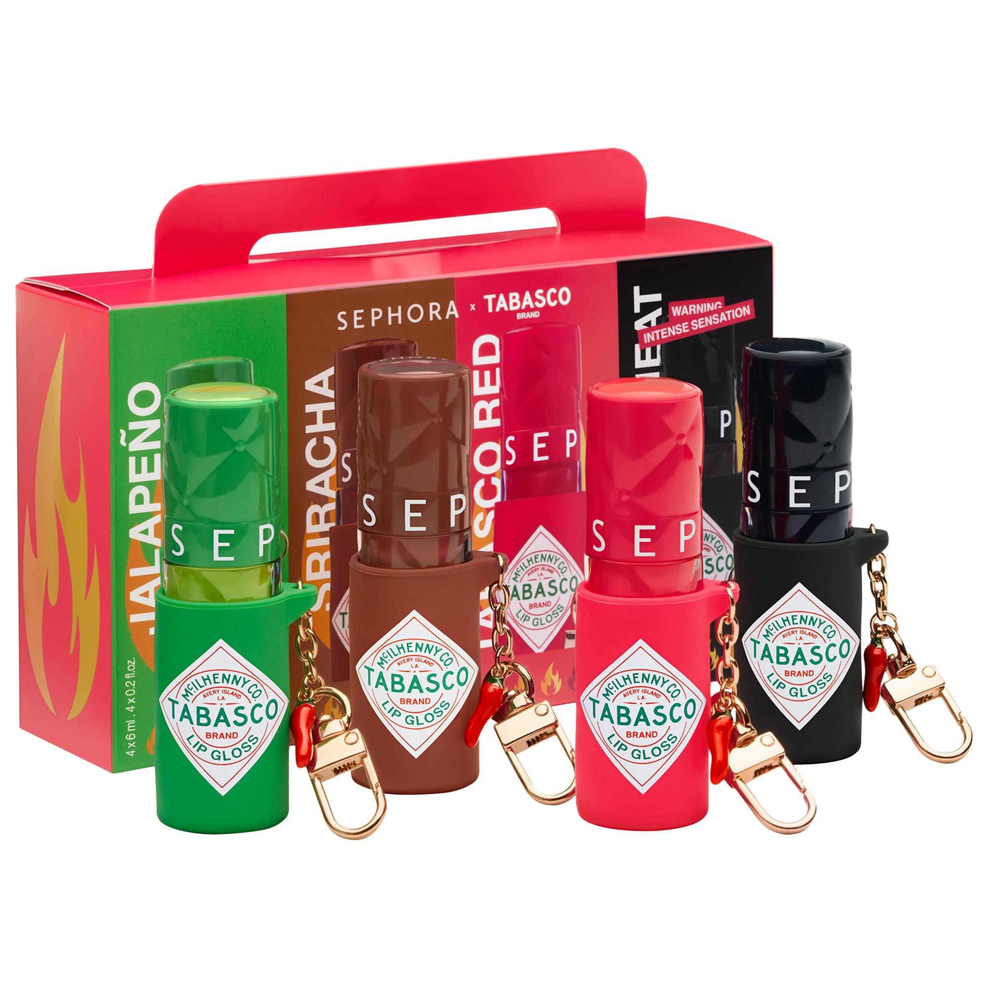 SEPHORA COLLECTION Outrageous Plump Lip Gloss x Tabasco Set 6 ml x 4/0.2 oz x 4