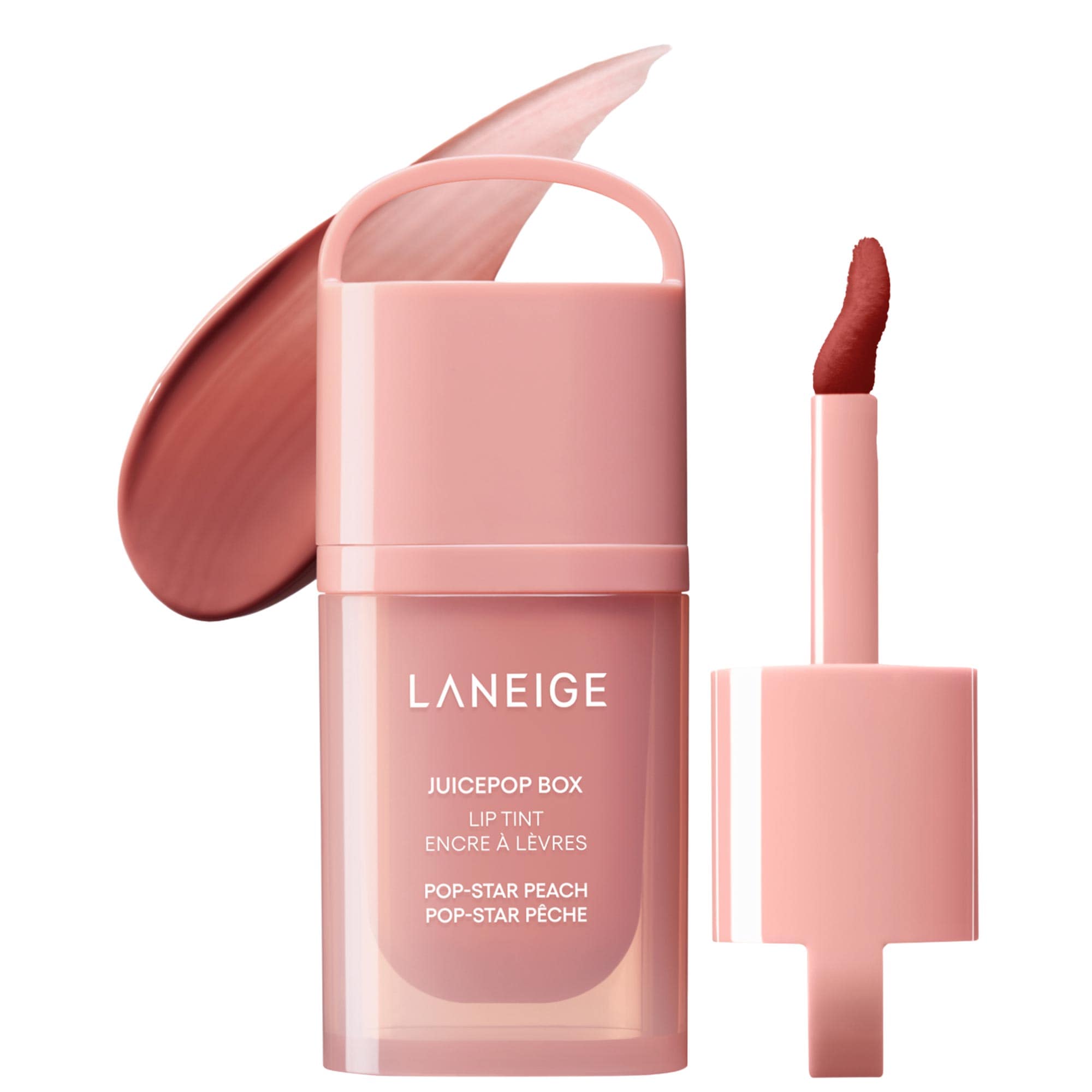 Laneige Juicepop Box Lip Oil Stain 12hr Hydrating Tint Pop-star Peach 0.15 Oz/4.5 G