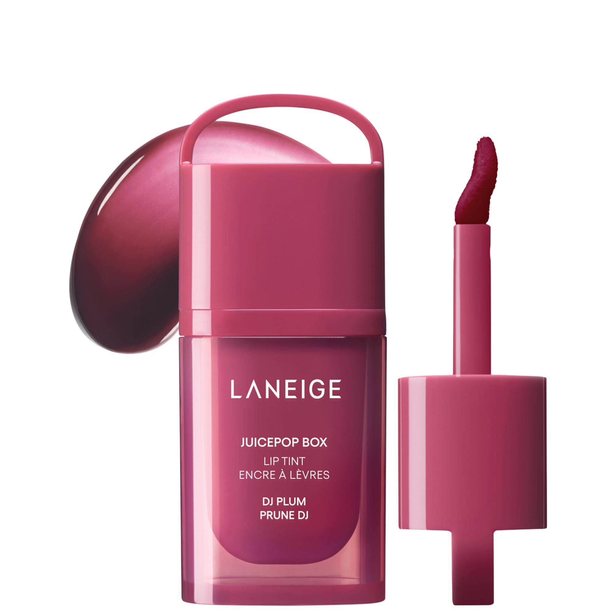 Laneige Juicepop Box Lip Oil Stain 12hr Hydrating Tint Dj Plum 0.15 Oz/4.5 G