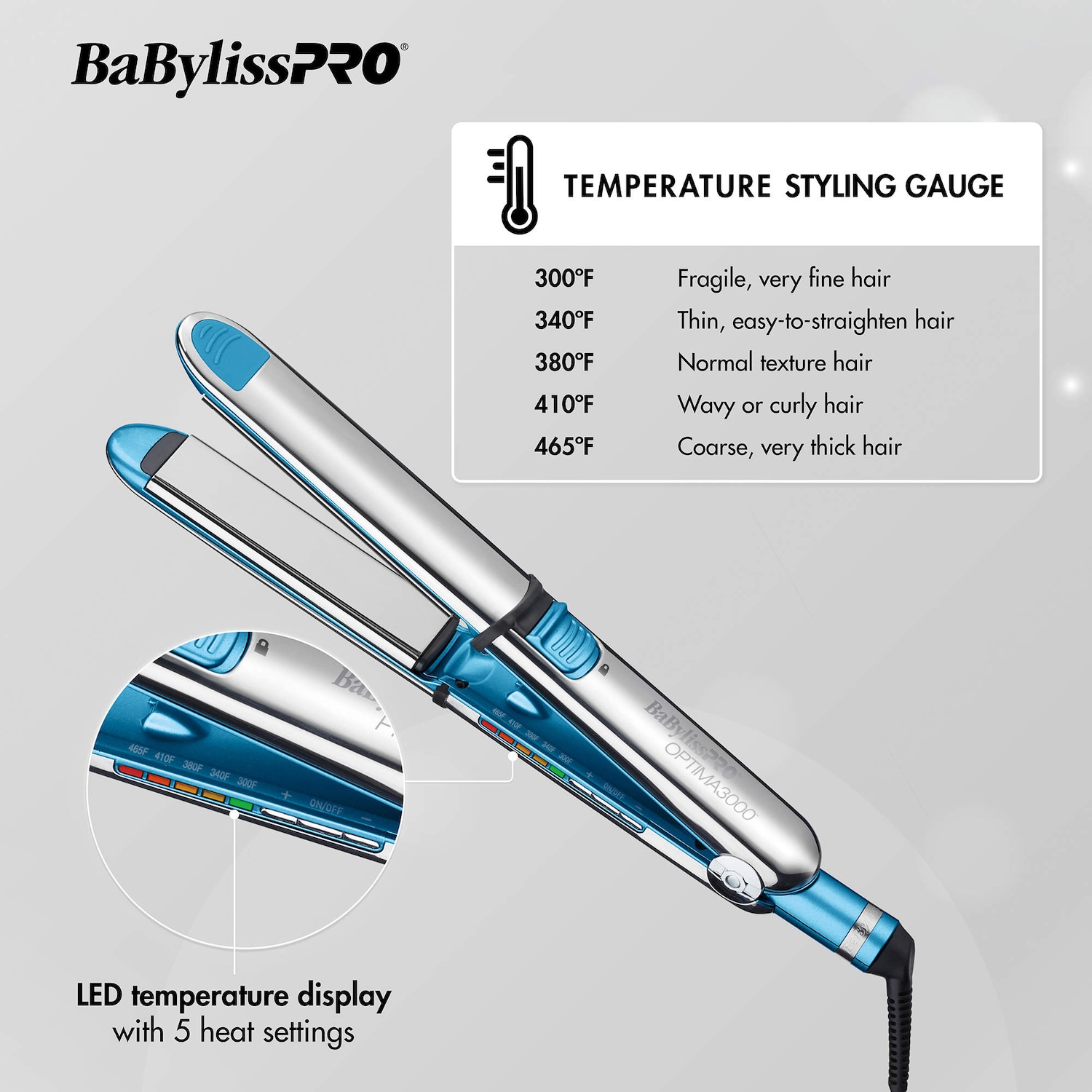 BaBylissPRO Nano Titanium Optima3100 Hair Straightener - Thumbnail 2