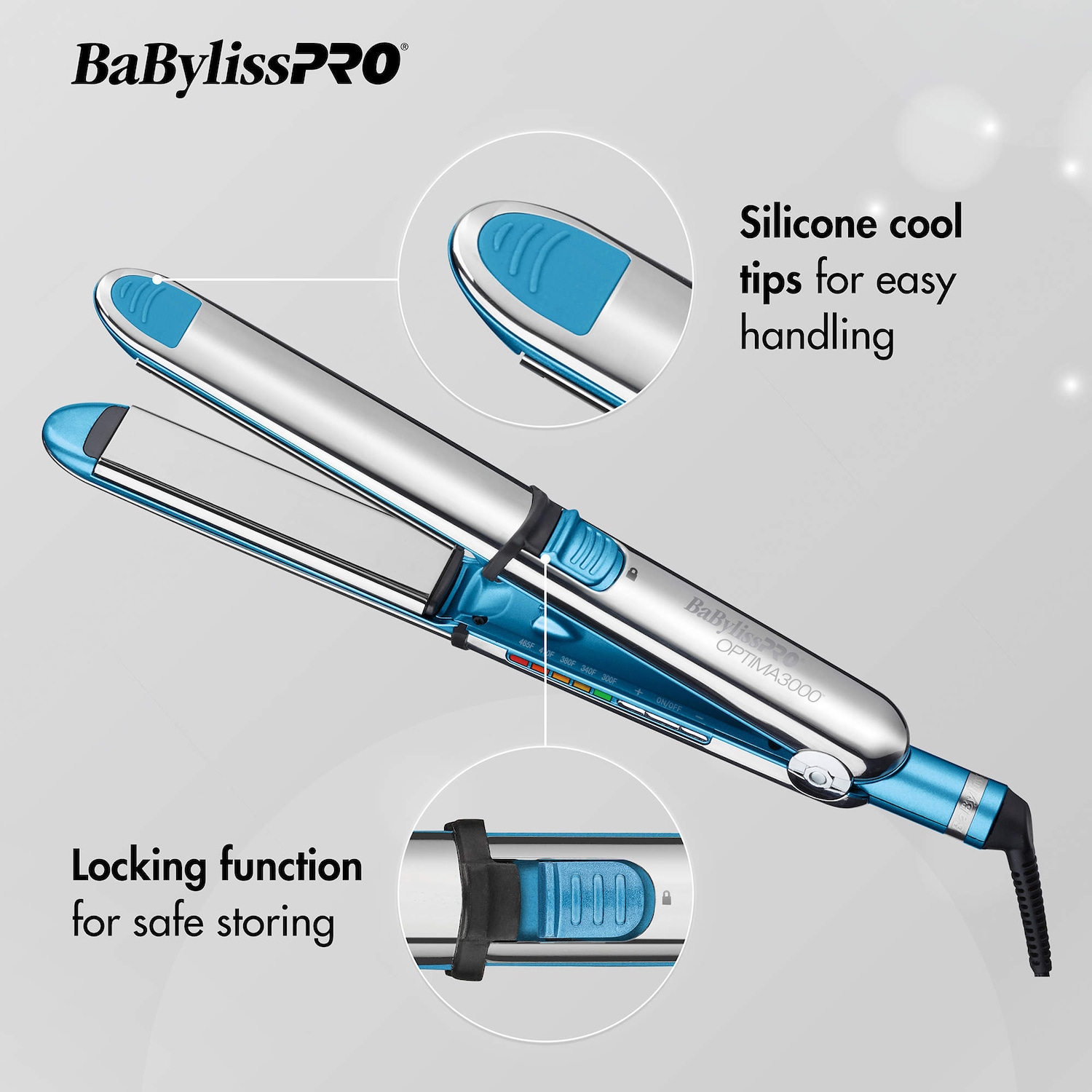 BaBylissPRO Nano Titanium Optima3100 Hair Straightener - Thumbnail 4