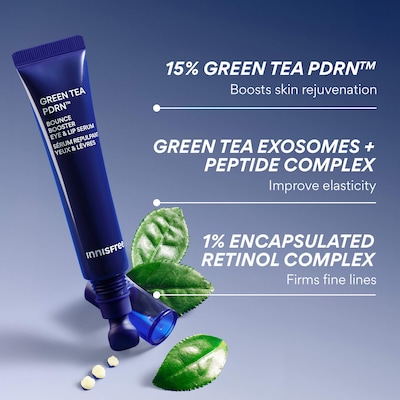 innisfree - Green Tea PDRN™ Smoothing Eye & Lip Serum for Fine Lines + Wrinkles 0.5 oz/15 ml innisfree Green Tea PDRN™ Smoothing Eye & Lip Serum for Fine Lines + Wrinkles Clean at Sephora