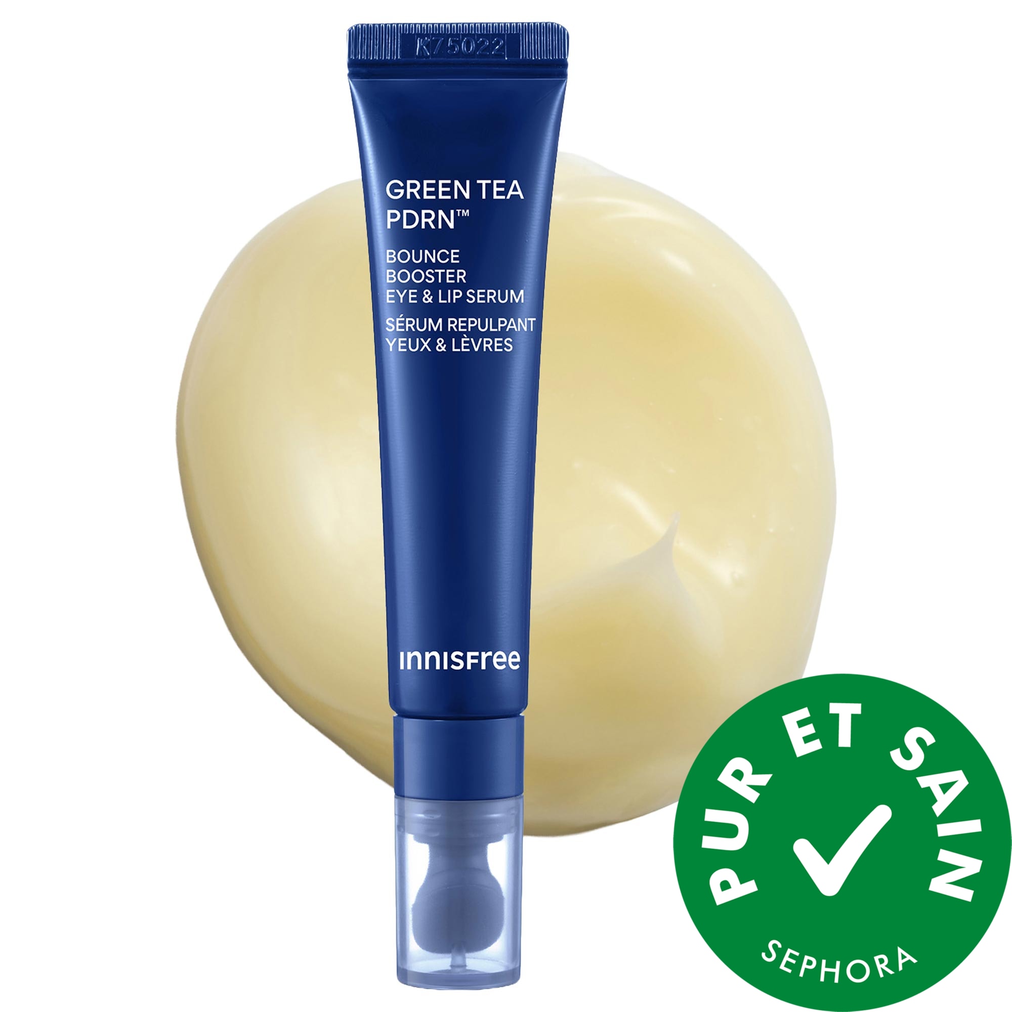 innisfree Sérum pour les yeux et les lèvres au thé vert Green Tea PDRN TM pour cibler les ridules et les rides 0.5 oz/15 ml