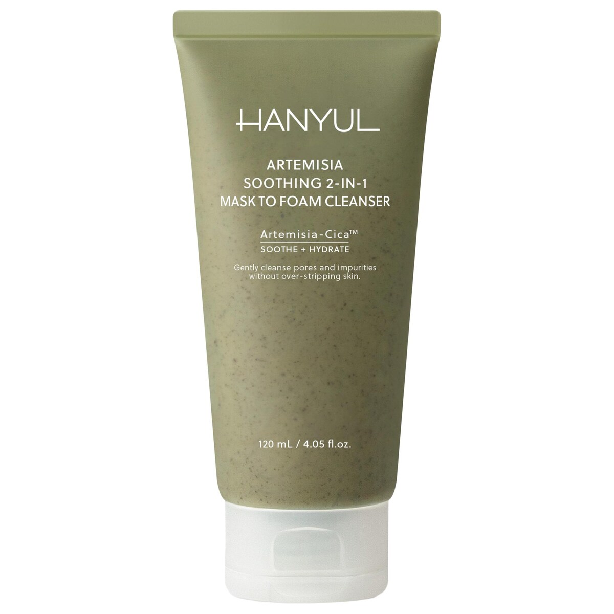 Hanyul Artemisia Soothing 2-in-1 Mask to Foam Cleanser with Hyaluronic Acid + BHA