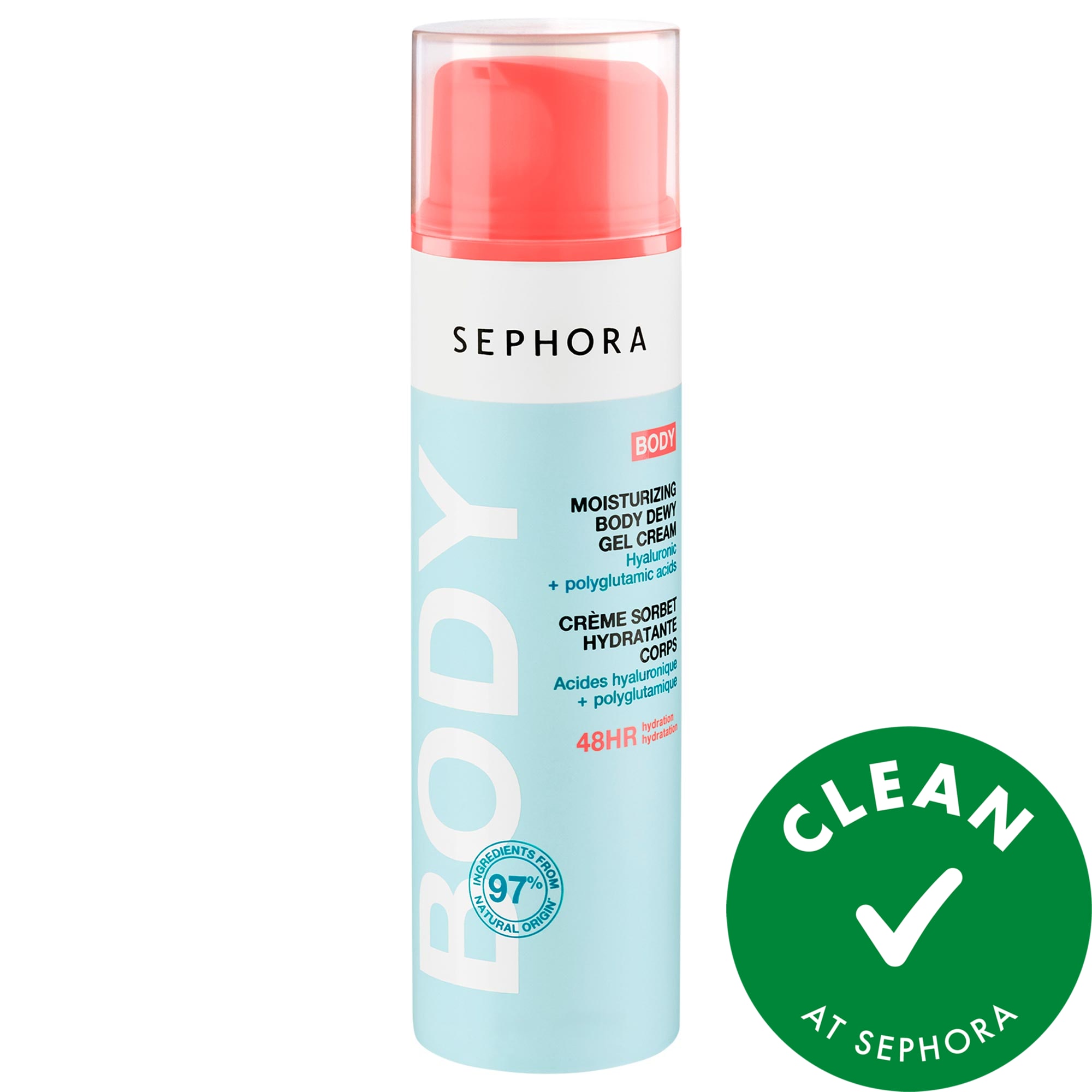 Body Dewy Gel Cream with Hyaluronic + Polyglutamic Acid
