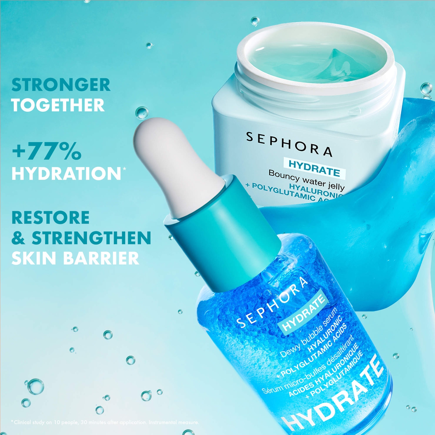 HYDRATE - Bouncy Water Jelly with Hyaluronic + Polyglutamic Acids