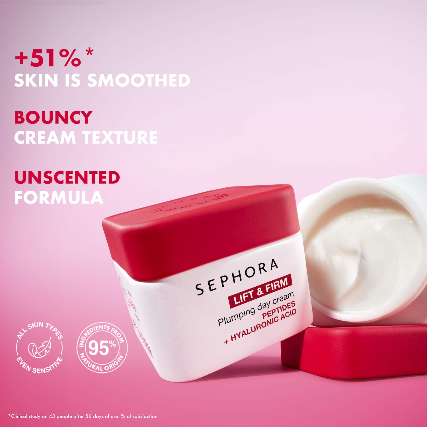 Lift & Firm - Plumping Day Cream with Peptides + Hyaluronic Acid 4