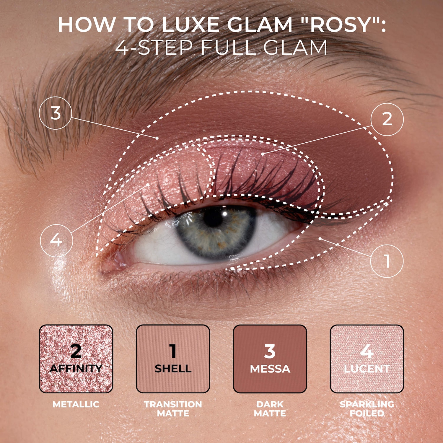 Luxe Glam Compact Quad Eyeshadow Palette - NATASHA DENONA | Sephora