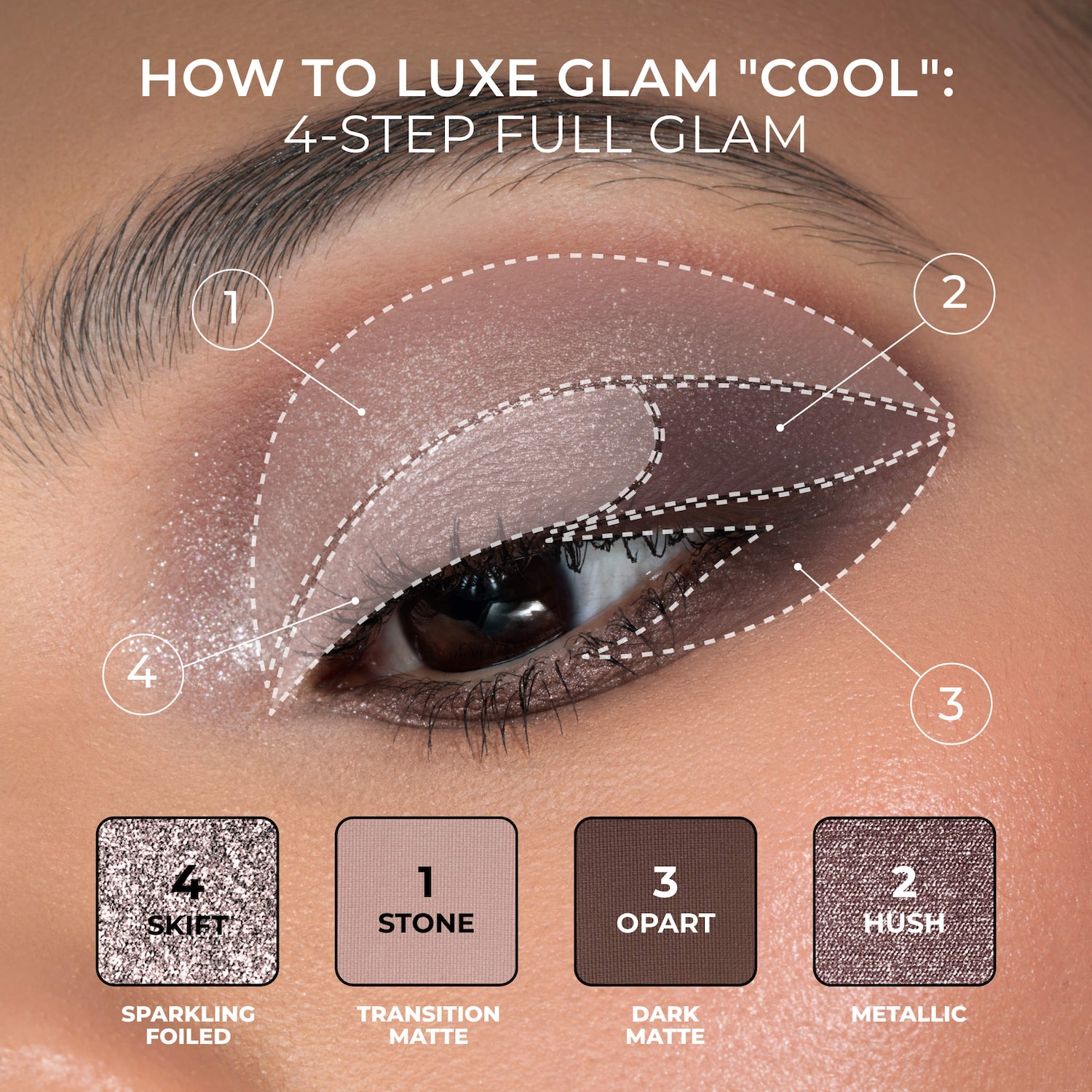 Luxe Glam Compact Quad Eyeshadow Palette - NATASHA DENONA | Sephora